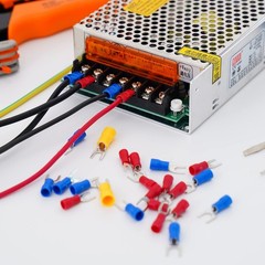Terminal Block,2 Pack 8 Circuits 20-30A 200v-450v Dual Row Screw Terminals Strip