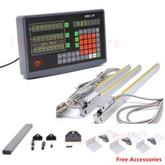 3Axis Digital Readout DRO Display 1um Linear Scale 350&400&650mm High Precision
