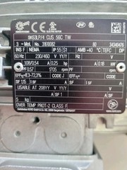 NORD SK63L/4 CUS 56C INVERTER DUTY MOTOR. 1SI40-N56C-63LP/4 CUS GREAR BOX