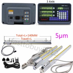 3pc Linear Scale 50-1000mm + DRO 3 Axis Digital Readout Display full Kit Milling