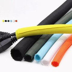 5mm-60mm Auto Self Closing Braided Cable Sleeving ColorWire Harness Sheathing
