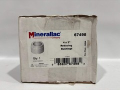 Minerallac 67498 Reducing Bushings 4 x 3″ Steel With a Zinc Finish