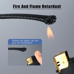 1-100mm Black TIGHT Braided PET Expandable Sleeving Cable Wire Sheath Mesh Tube