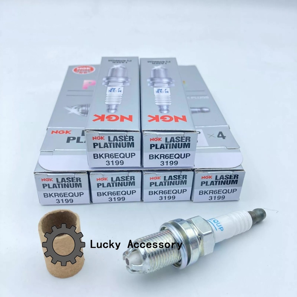 6 x 12120037607 BKR6EQUP Double Platinum Spark Plug For E39 E46 M54 3199
