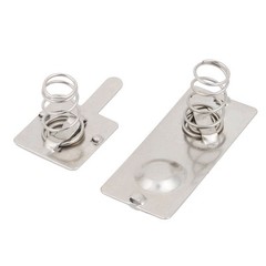 12 Pairs AA Batteries Metal Battery Spring Contact Plate Replacement Silver Tone