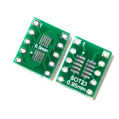 10X IC SOT23 SSOP10 MSOP10 UMAX to DIP 0.5/0.95mm Adapter PCB Board Converter D