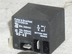 1 TYCO POTTER BRUMFIELD RELAY T91S1D22-24 SPST 24V DC COIL 30 AMP AC PC/.250 USA