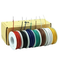 22 AWG Solid Copper Wire Kit with 7 Colors, 26ft Spools for Custom Work