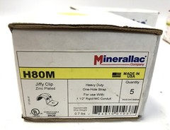 20pcs Minerallac H80M 1-1/2″ Jiffy Clips New In Box