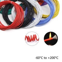Silicone Cable Flexible Wire 2 AWG to 30 AWG Strand Dia Ø 0.08mm Various Colours