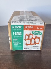 Carlon SC100RR 1Gang Low Voltage Non-Metallic Old Work Mounting Bracket Box Of 6