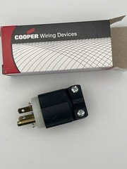 Lot of 2 – Cooper 6766 Straight Blade Plug 20A 125V NEMA 5-20P NOS