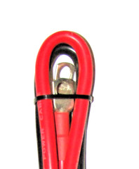 Pair of 24″ Battery Cables for Audio – 6AWG Wire, Red & Black, 5/16 connectors