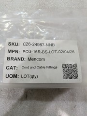 MENCOM PCG-16R-BS CORD AND CABLE