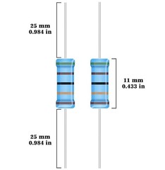 25Values 1W Metal Film Resistor Kit from 1Ohm to 1M Watt 1% Resistors Assortment