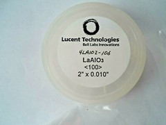 Lanthanum Aluminate (LaAlO3) Substrate, 2 inch dia., 0.01″(0.25mm) thick, 100