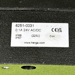 Herga Foot Pedal model 6251 -0031 13 ft power cord with 4 male pins 24v AC DC