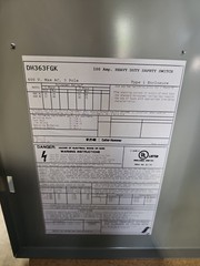 EATON CORPORATION DH363FGK / DH363FGK 100 AMP 3PH 600 VOLTS