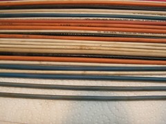 VINTAGE 66 Pieces 12 1/4″+ Long 12 Gauge Copper Wire. In Homemade Tube Various C