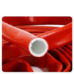 Silicone Rubber Fiberglass Heat/Fire Sleeving High Temp & Voltage Resistant Tube