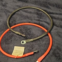 Heavy-duty Battery Cables with Ring Terminals High-current DC Applications. New