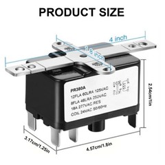 Heavy Duty PR380A 24V 4 Pin Relays SPDT Socket Plugs for Truck Vehicle Starter
