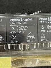 RKA-11DZ-24 POWER RELAY 24VDC 4A DPDT POTTER & BRUMFIELD (LOT OF 1)