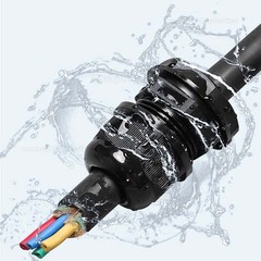 IP68 WATERPROOF BLACK CABLE GLAND COMPRESSION JUNCTION M8/10/12/14/16/18/20-114