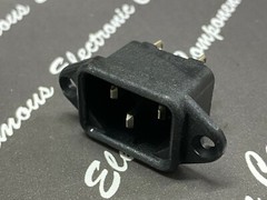 1pc NICOON NC-174 AC Power Inlet Socket 6A 250V – NOS, Made in Japan