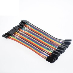 40PCS Female To Female Dupont Wire Cable Jumpers 10CM 2.54MM 1P-1P For Arduino