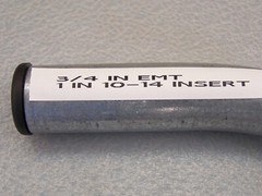 Plastic Plug caps the open end of EMT Tube/AKA Thin wall Electrical Conduit