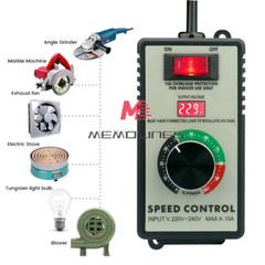 4000W Electronic Voltage Regulator Stepless AC Motor Speed Controller 110V/220V