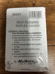 MULBERRY SELF CLOSING DUPLEX COVER # 30501