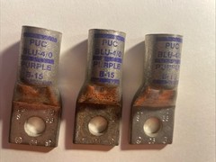 Penn-Union BLU-4/0 AWG Crimp Connector 5/16 Stud (3 Connectors) (C63)