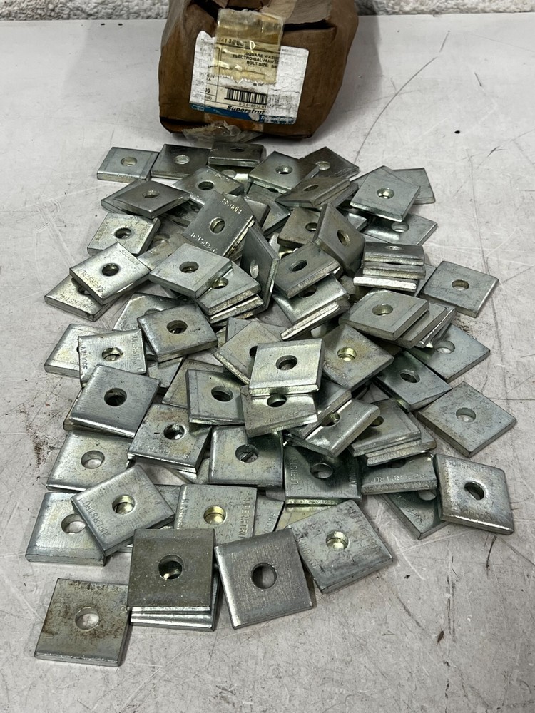 QTY 100 Superstrut Square Washer 1.5 x 1.5″ Size 3/8″ Electro-Galv. AB241-3/8EG