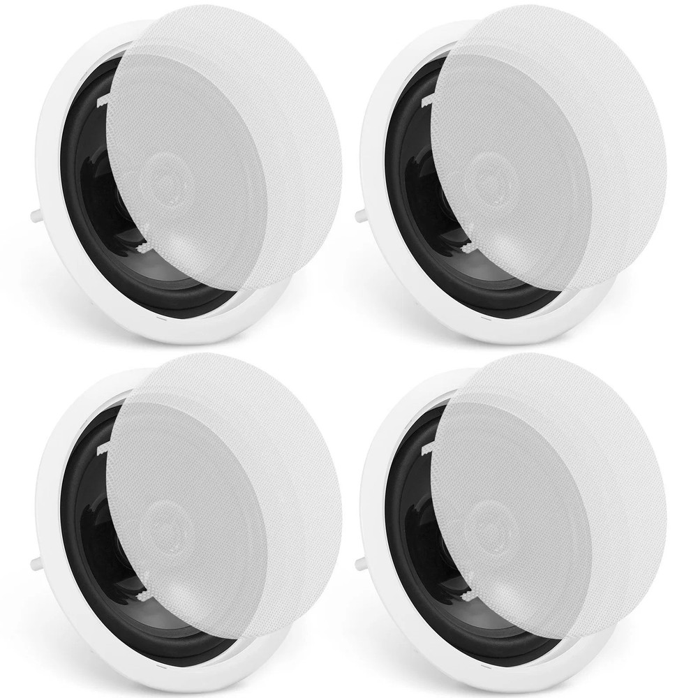 4 Pcs 6.5″ Bluetooth In Ceiling Speakers Flush Mount Wall Speaker System 150W