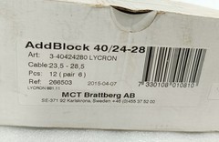Lot of 36 MCT Brattberg AddBlock 40/24-28 3-40424280 Cable Seal Insert 18 Pair