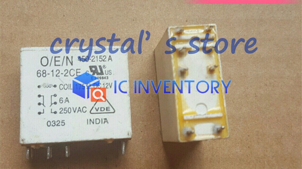 5PCS O/E/N Relay 68-12-2CE DC12V 450-2152A-Z 6A NEW