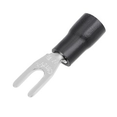 200Pcs SV1.25-3.2 Insulated Fork Spade Wire Crimp Terminal 22-16AWG Black