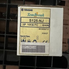 Terasaki TemBreak2 S125-NJ 3 pole 100A Circuit Breaker MCB NHPS125NJ3100