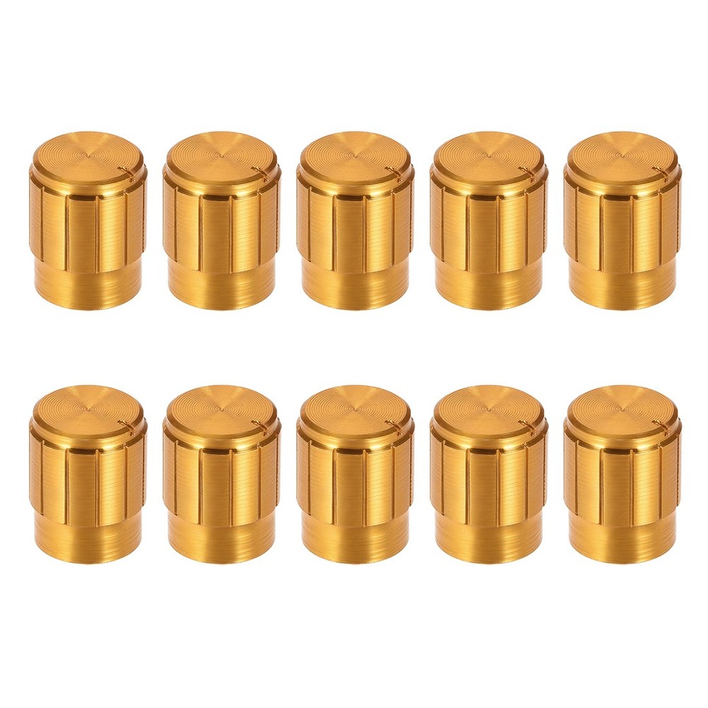 10pcs Potentiometer Knob Gold Tone Rotary Knob 13mm x 17mm Volume Control Knob