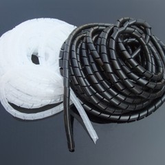 Spiral Cable Wire Wrap, Cord Covers Bundle Sleeve Hose Black/White 4mm-30mm