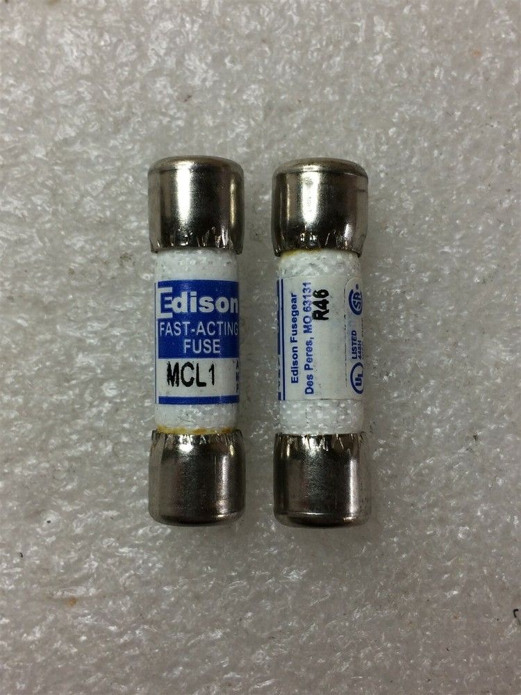 MCL1 EDISON FUSE MIDGET FAST ACTING 600V 1A 10 PIECES