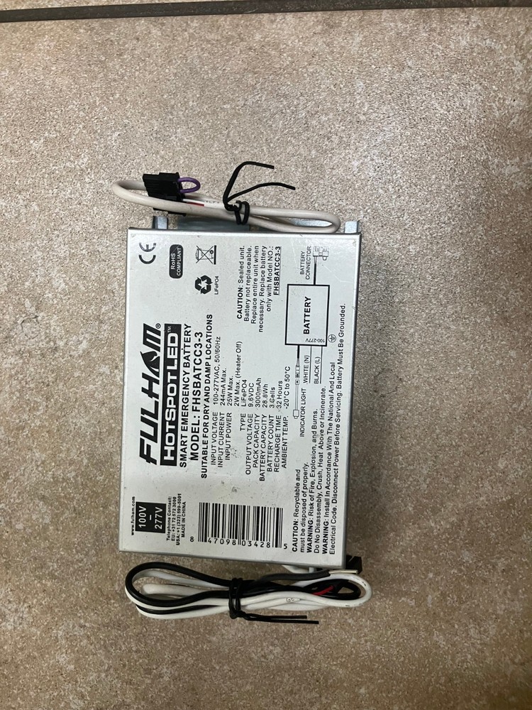Fulham FHSBATCC3-3 Smart Emergency Battery Pack 100–277V 847098034285 25w