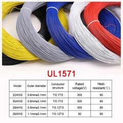 PVC Electrical Thin Cable Stranded 26/28/30/32AWG Appliances Internal wiring