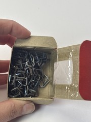 Vintage Atlas Eighth Pound Blued Double Pointed Staples No 9