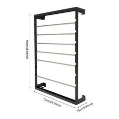 Black Heavy Duty Cable Reel Holder and Dispenser With 6 Stainless Steel Rods