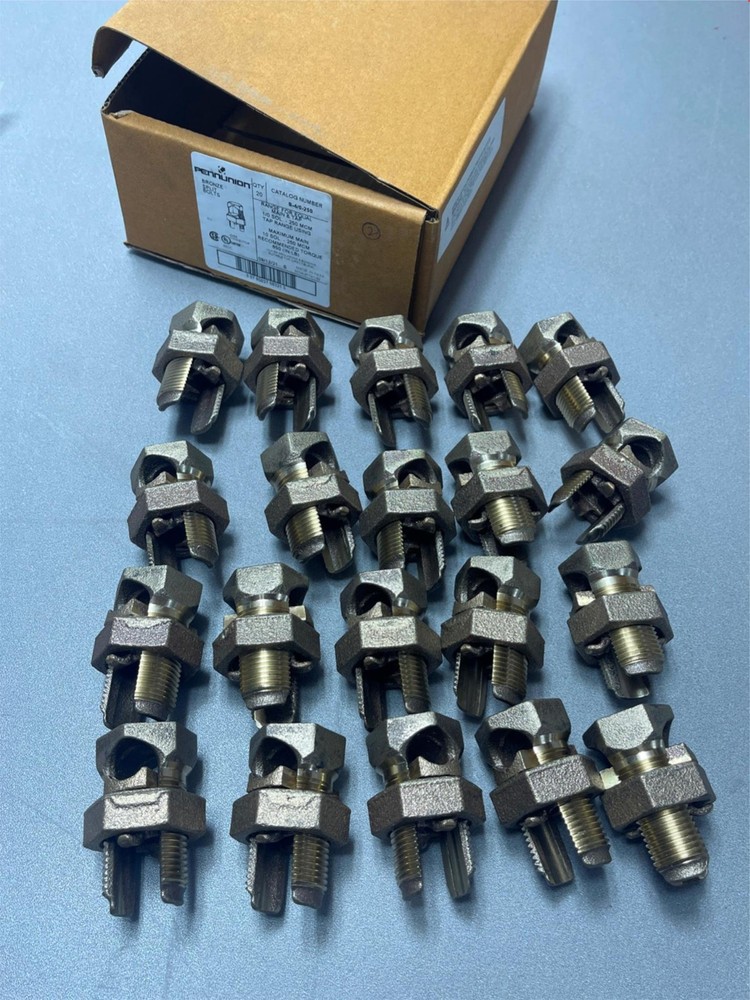 20x Lot PennUnion Mechanical Lugs 1-Wire 1-Hole S-4/0-250 1/0Sol 250MCM