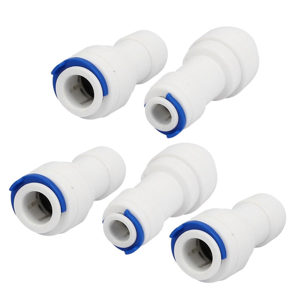 3/8″ Tube to 1/4″ Tube Push Fit Straight Quick Connect 5pcs for Water System