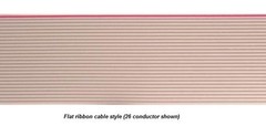 40 Conductor Flat Ribbon Cable, Gray PVC, 25 foot roll